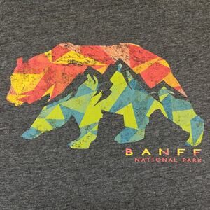 Unisex Blue 84 Banff National Park mountain bear pull over hoodie sz S